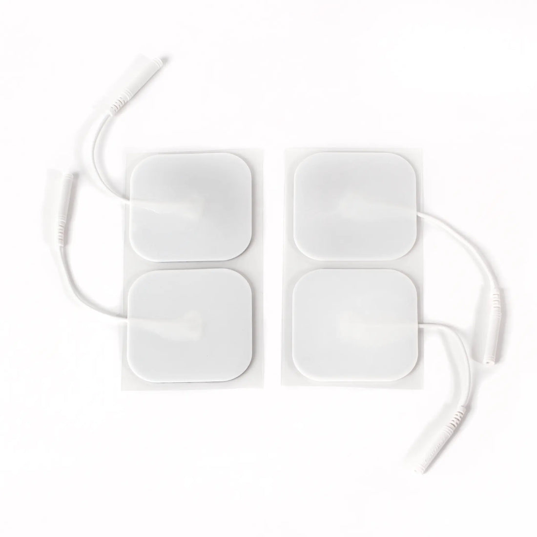 2x2 conductive pads that are square made of white foam