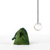 photo of a pendulum and protective green bag