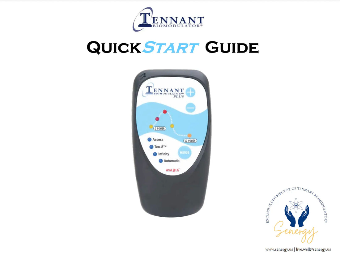 photo of the front page of the biomodulator plus quick start guide