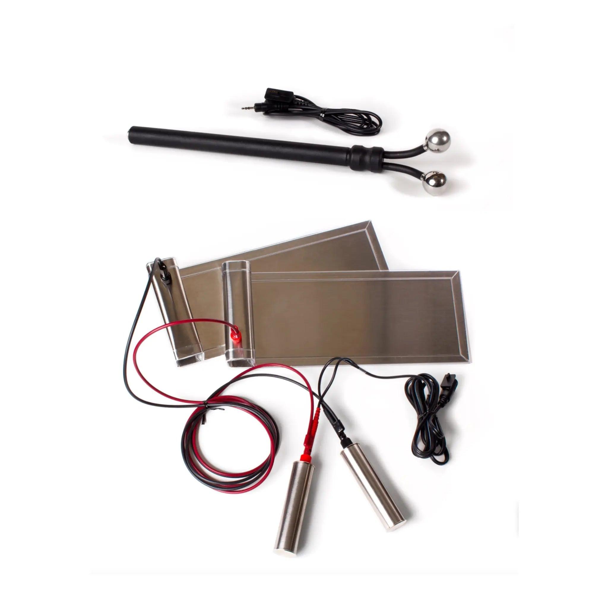 photo of the y-electrode, hand grips and footplates
