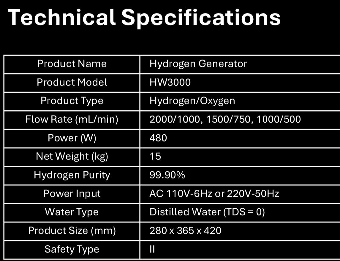 Axiom H2 3000 -Hydrogen Machine- Premium Cellular Optimization Machine - Commercial Unit