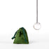 photo of a pendulum and protective green bag 